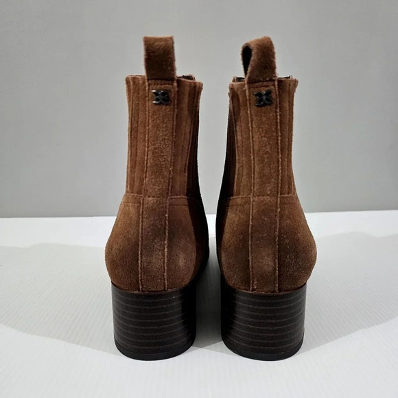 Sam Edelman Kaiti Zip Ankle Bootie Womens 7.5 Brown Suede Western Low Heel NEW - Picture 6 of 12